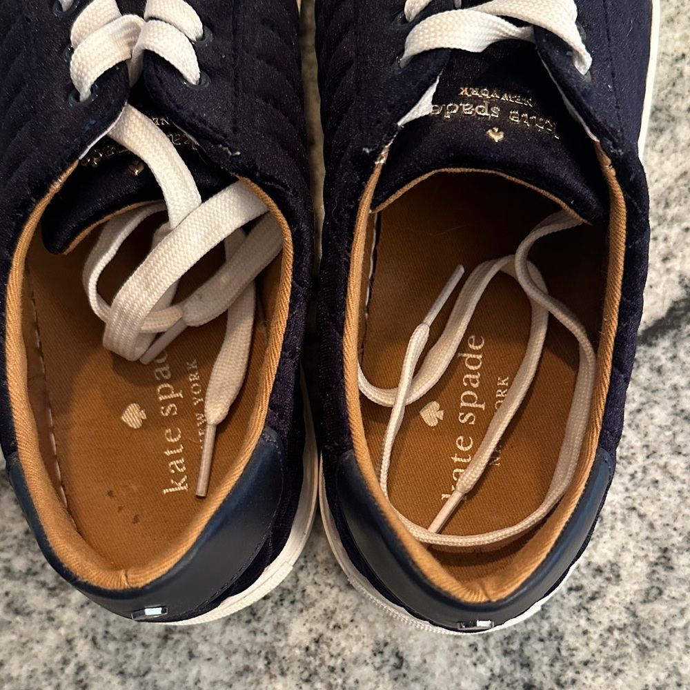 Kate Spade Dark Blue Quilted Sneakers - Picture 7 of 9